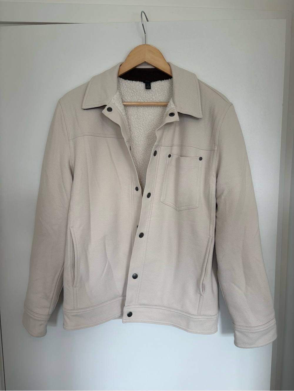 Banana Republic Cream Sherpa-Lined Jacket